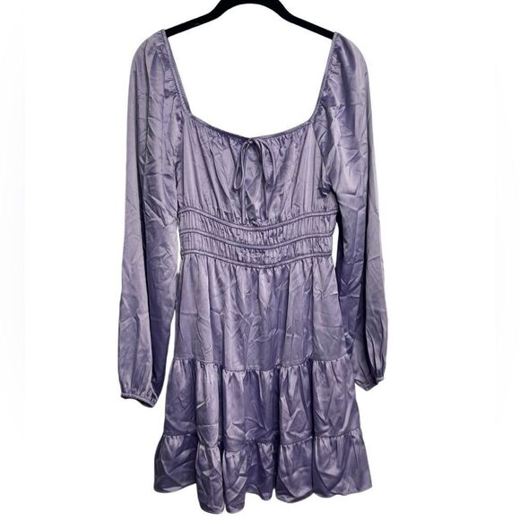 Altar'd State Long sleeve Silky Dress Light Purple Size Medium - Picture 1 of 3